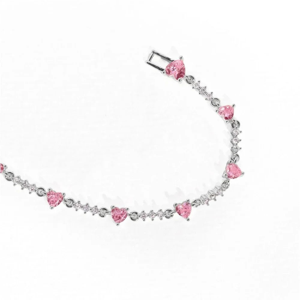 Rose | Bracelet cœur et nœud