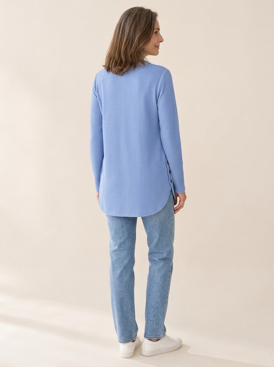 Neva | Tunique Henley boutonnée