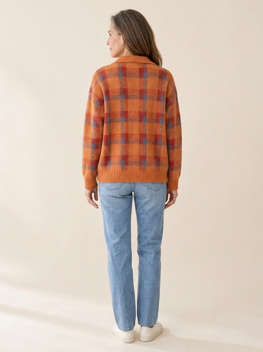 Colette | Gilet doux à carreaux