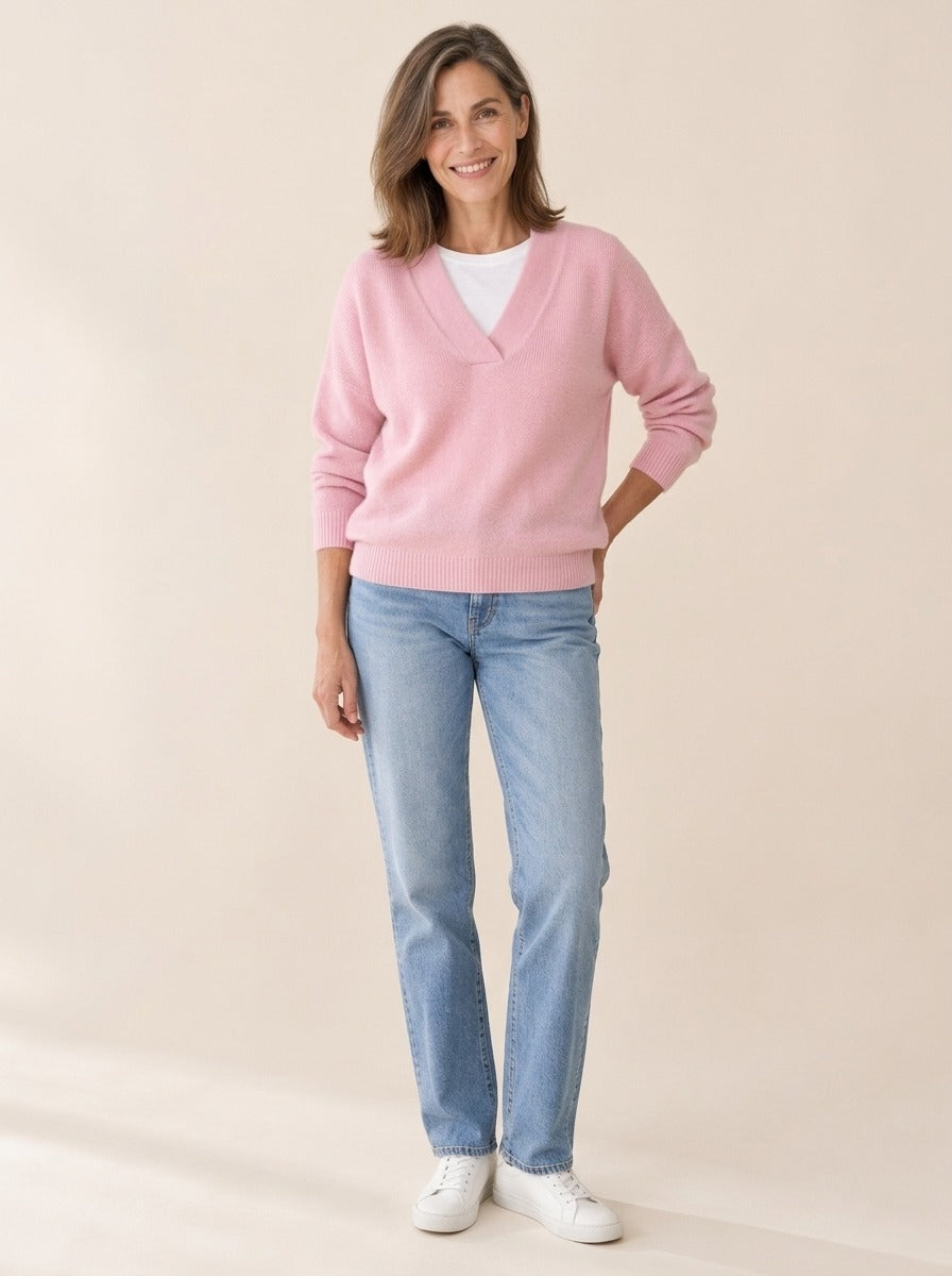 Vivelle | Pull à col en V coupe décontractée