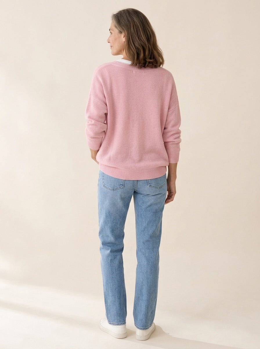 Vivelle | Pull à col en V coupe décontractée