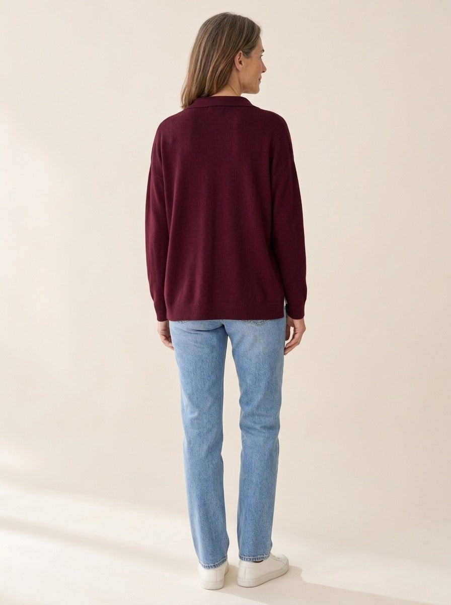 Josephine | Cardigan à col boutonné sur le devant