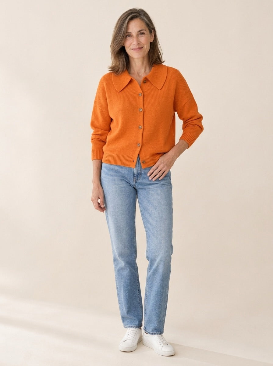 Vespera | Gilet à col boutonné