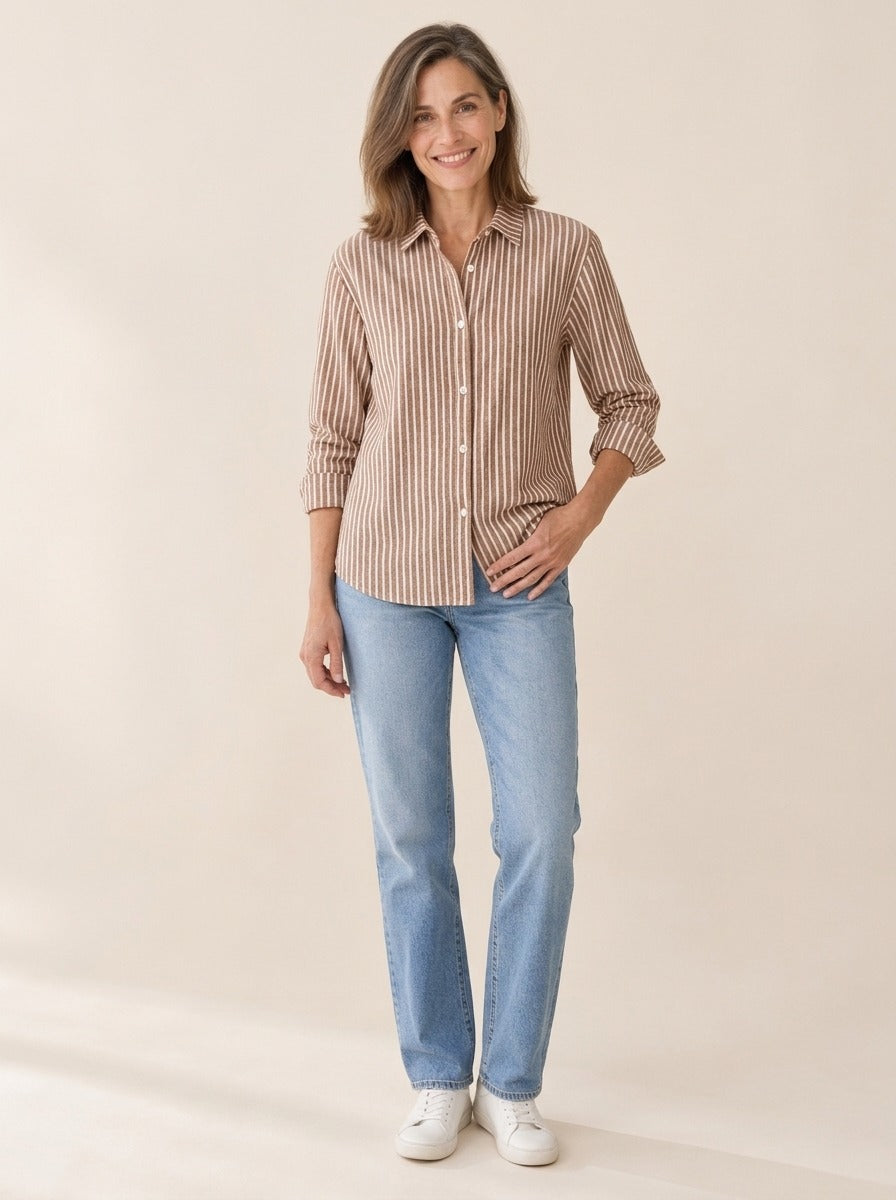 Jacqueline | Chemise rayée boutonnée