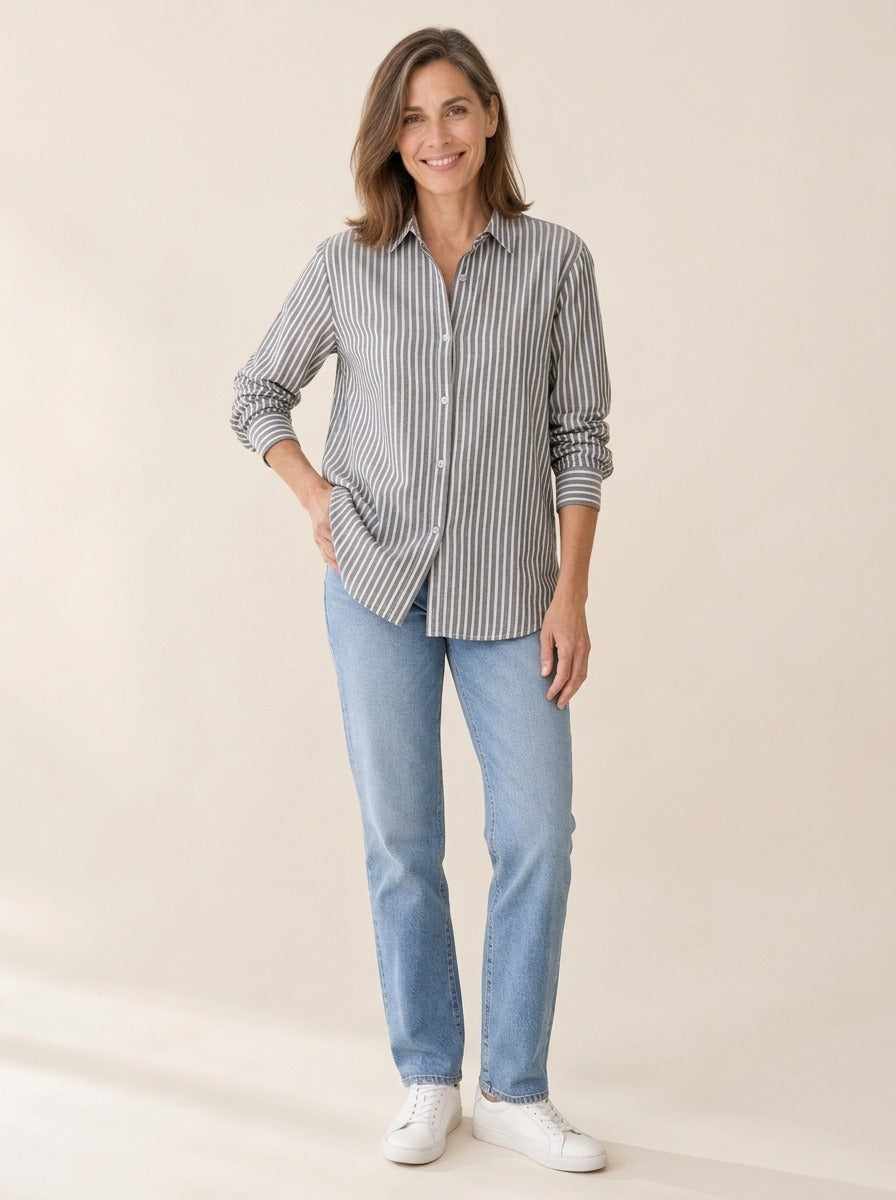 Jacqueline | Chemise rayée boutonnée