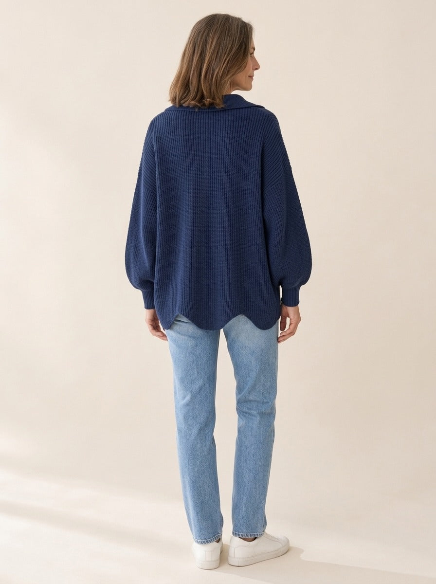 Valentine | Karina Cardigan oversize à col et boutons