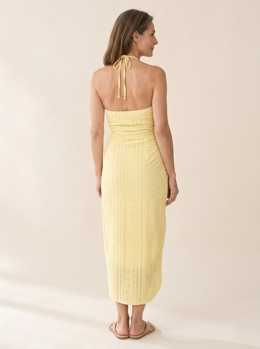 Alix | Robe de Plage Asymétrique à Col Noué
