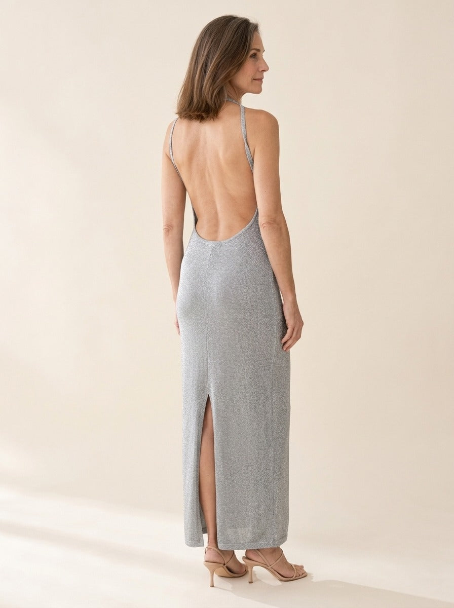 Romy | Robe Bustier Scintillante Dos Nu