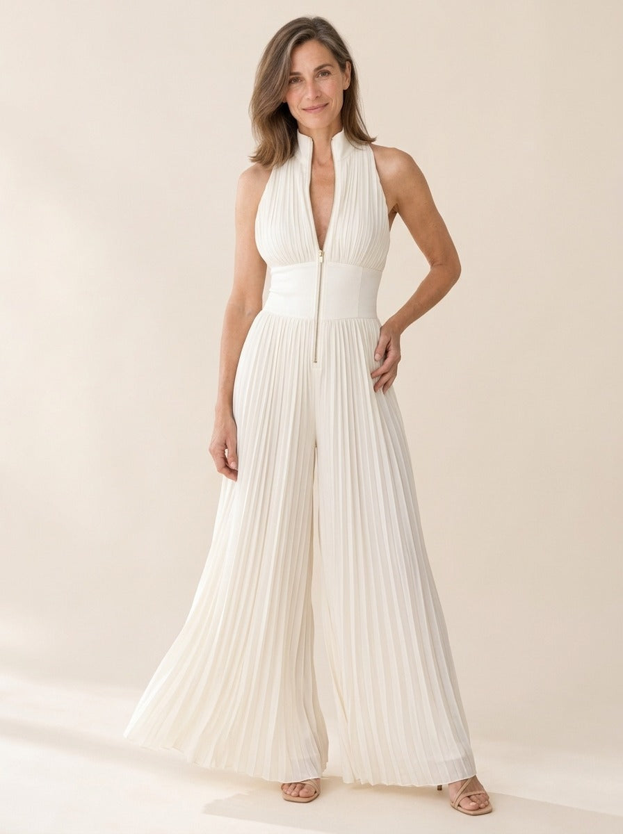 Blanche | Combinaison Fluide Taille Haute