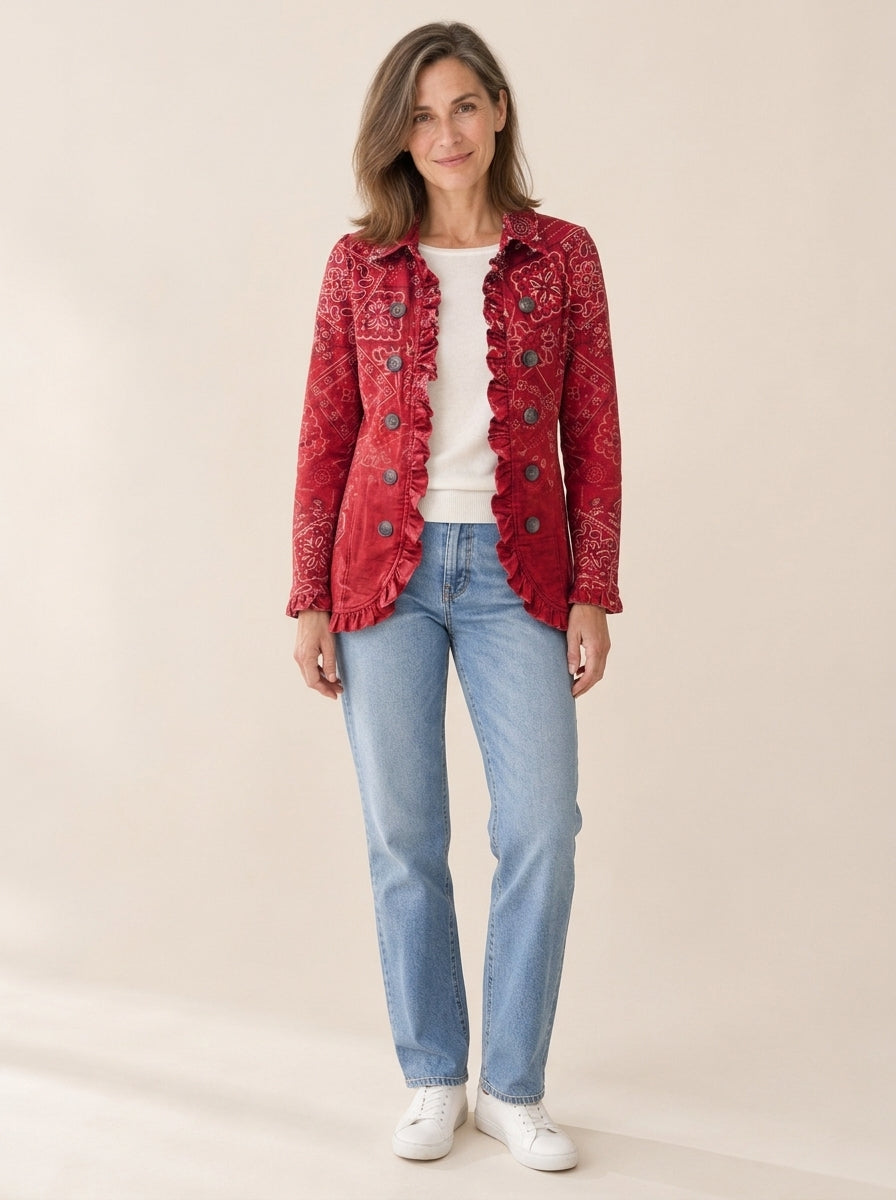 Criselle | Veste cachemire à volants
