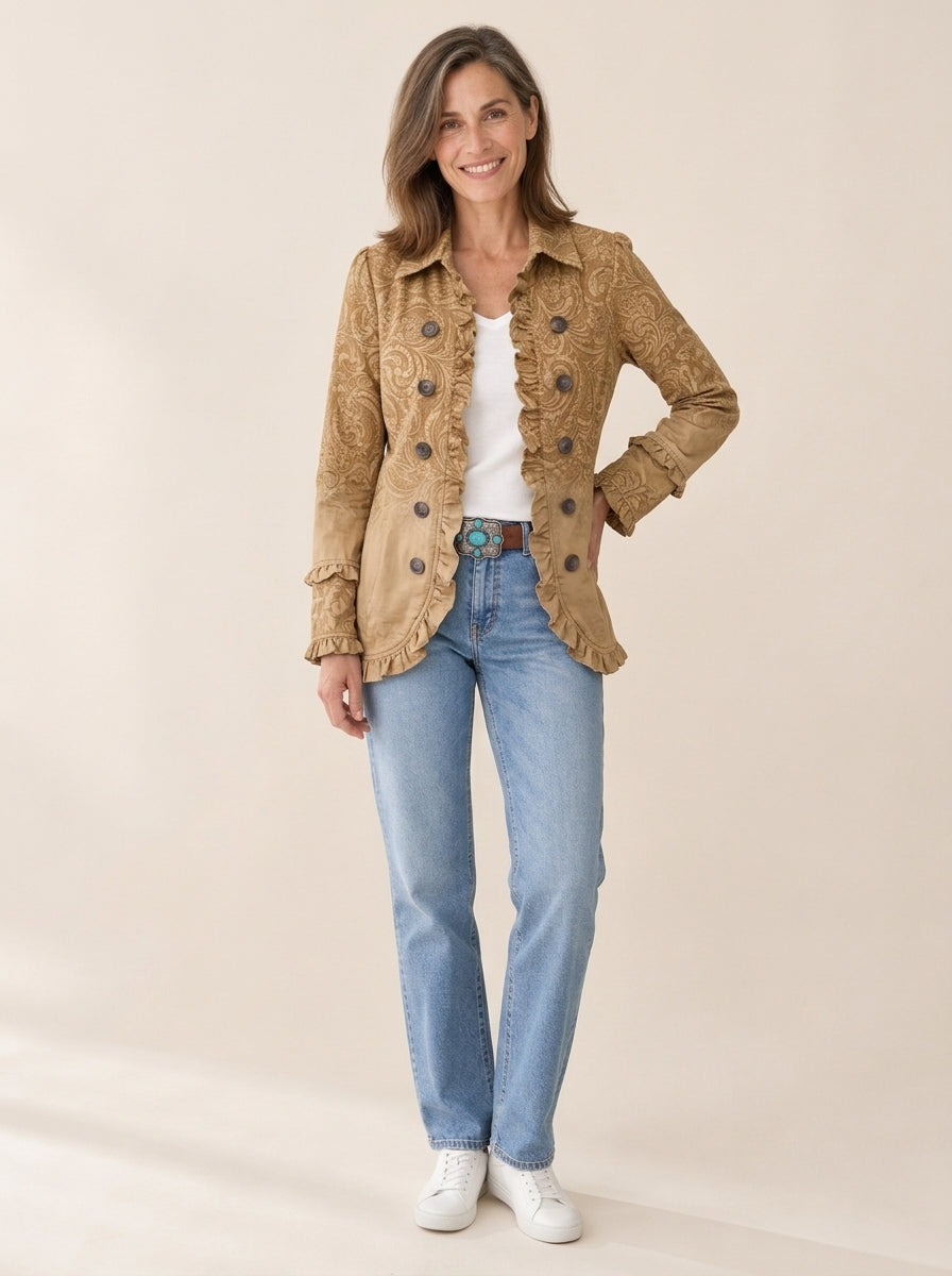 Crestelle | Veste à volants à imprimé western