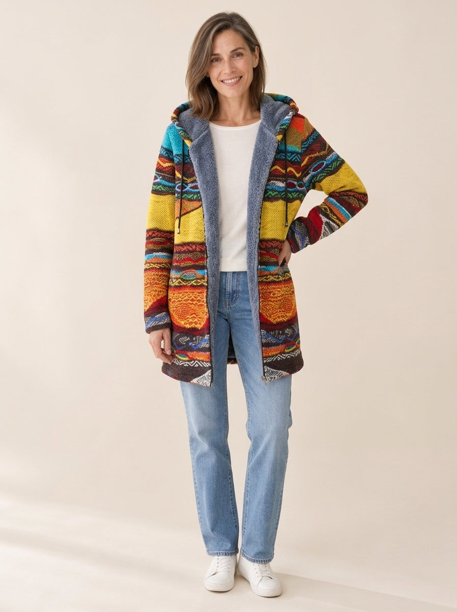 Chloé | Veste à capuche ethnique