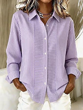 Nathalie™ | Blouse rayée boutonnée