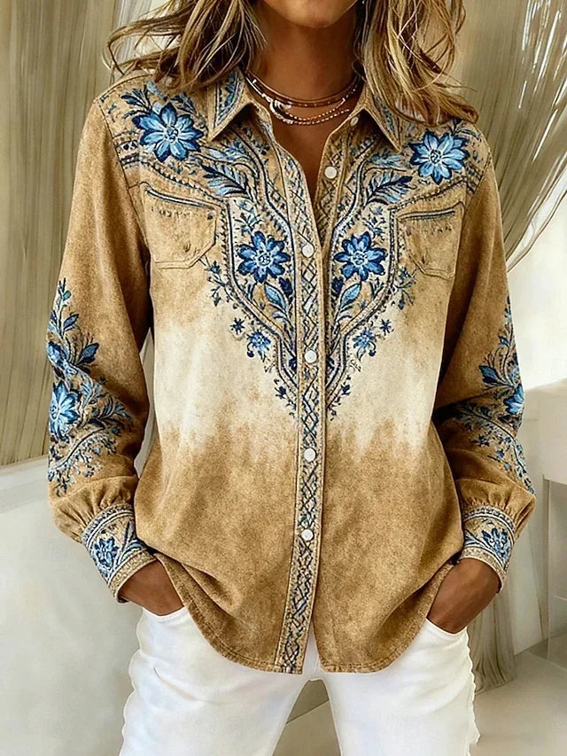 Thérèse™ | Blouse fleurie de style western