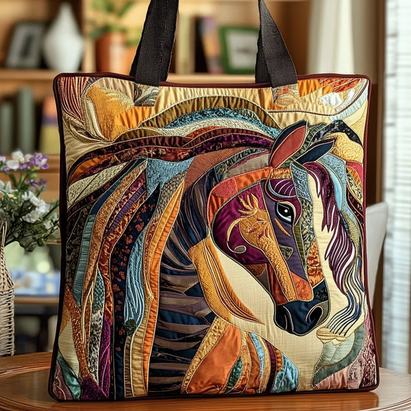Ninon | Sac cabas artisanal Cheval mosaïque coloré