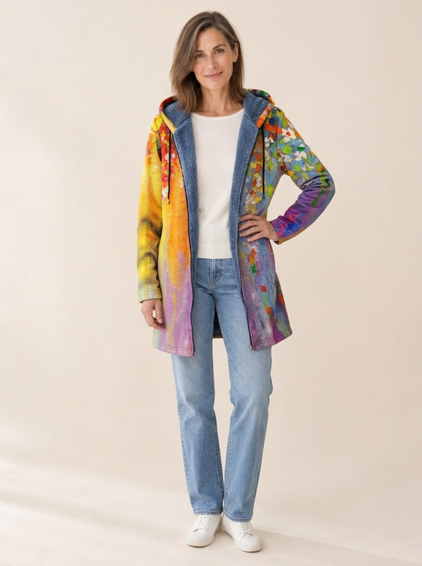 Delphine | Veste aquarelle doublée