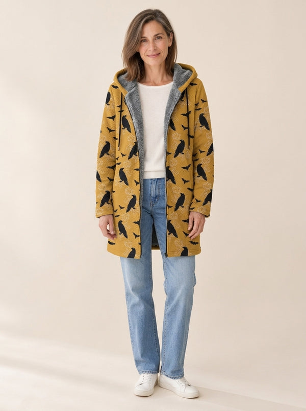 Madeleine | Veste corbeaux moutarde
