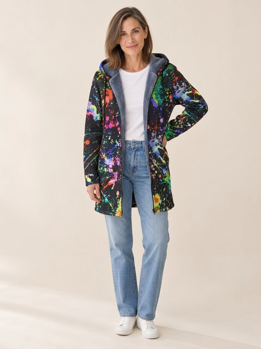Éloïse | Veste à capuche doublée Constellation colorée