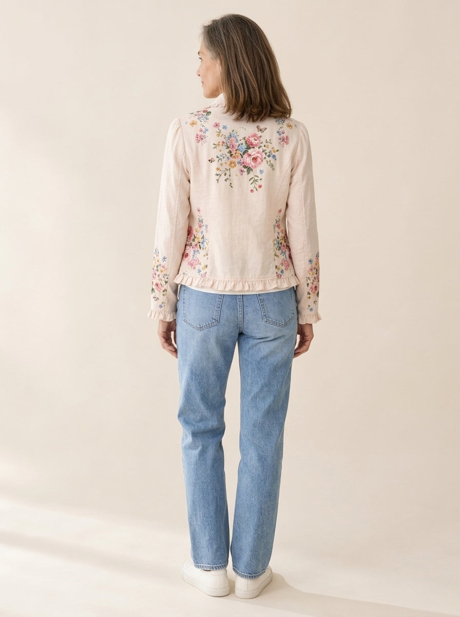 Bettany | Veste florale à volants
