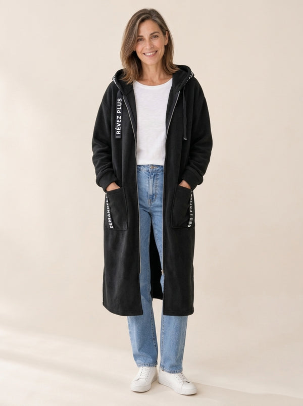 Zoé | Manteau Sweat Oversize à Capuche