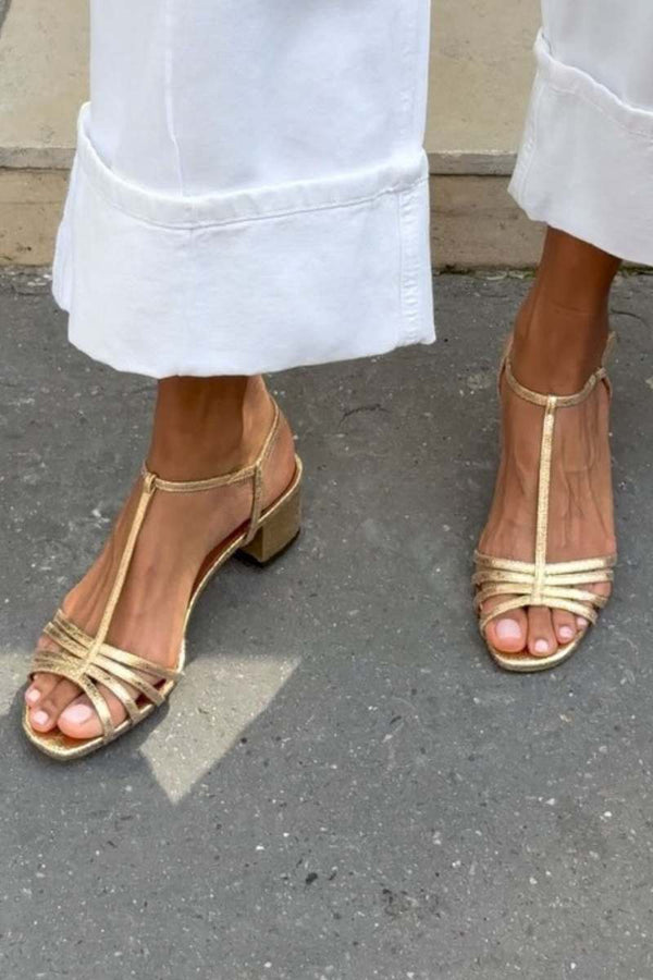Allegra | Sandales dorées confort