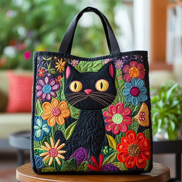 Fantine | Sac matelassé Chat noir enchanté