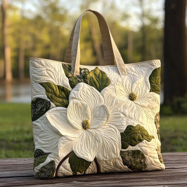 Ariane | Sac matelassé artisanal Élégants lys blancs