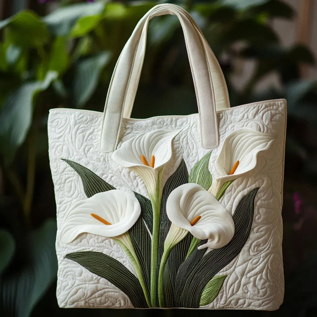 Clotilde | Sac matelassé artisanal Lys blancs