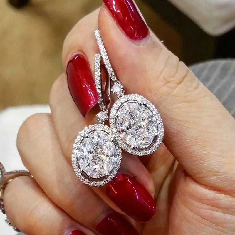Louise | Boucles d'oreilles cœur zircon