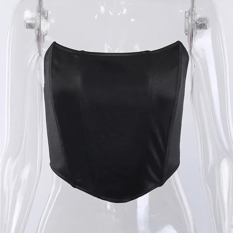Emma | Top Corset en Velours à Dos Nu