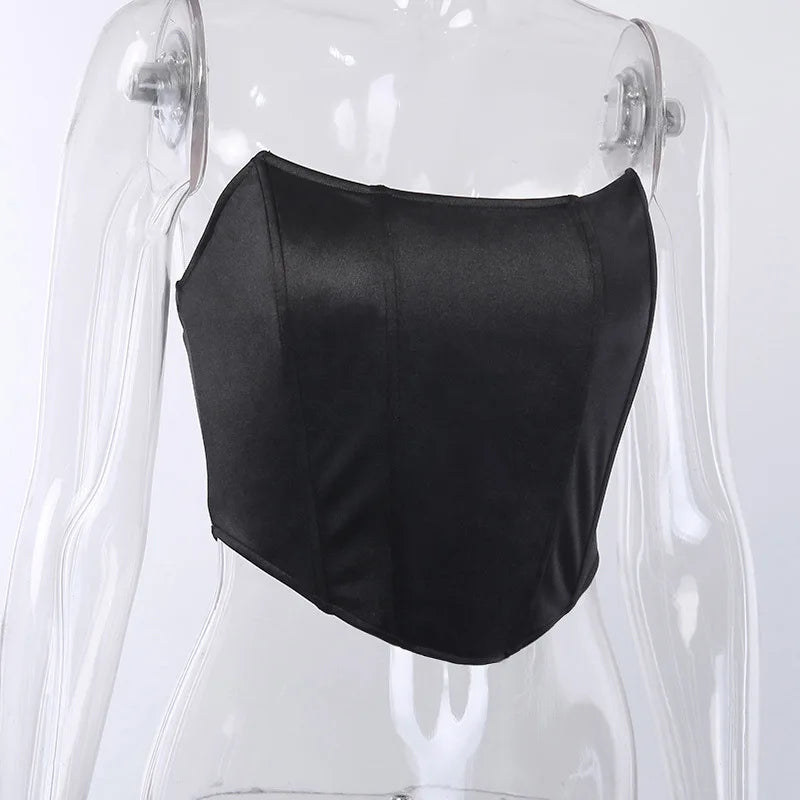 Emma | Top Corset en Velours à Dos Nu