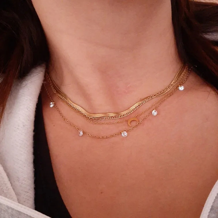 Béatrice | Collier Fin en Acier Inoxydable avec Pendentif