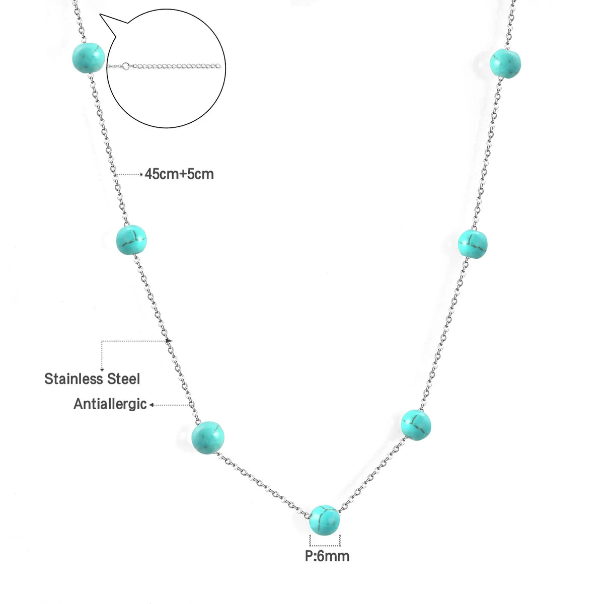Béatrice | Collier Fin en Acier Inoxydable avec Pendentif