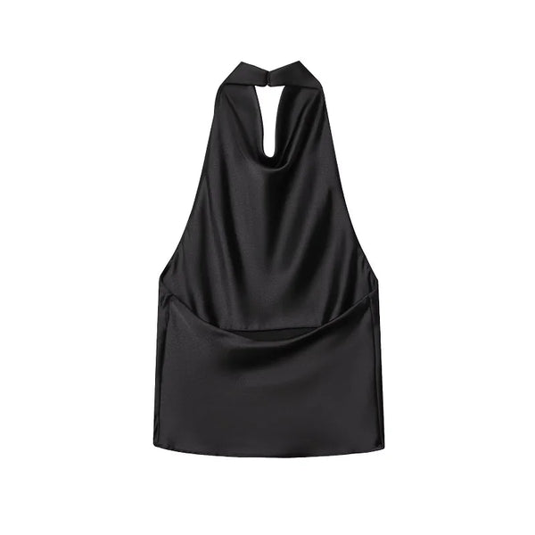 Clara | Top Satiné à Dos Nu