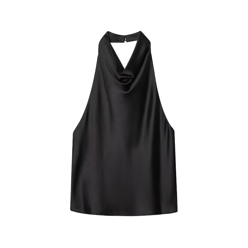 Clara | Top Satiné à Dos Nu