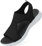 Designer Open-toe Knitted Mesh Wedge Sandals 2026Summer New Style Platform Casual Running Outdoor Everyday Women's Roman Sandals