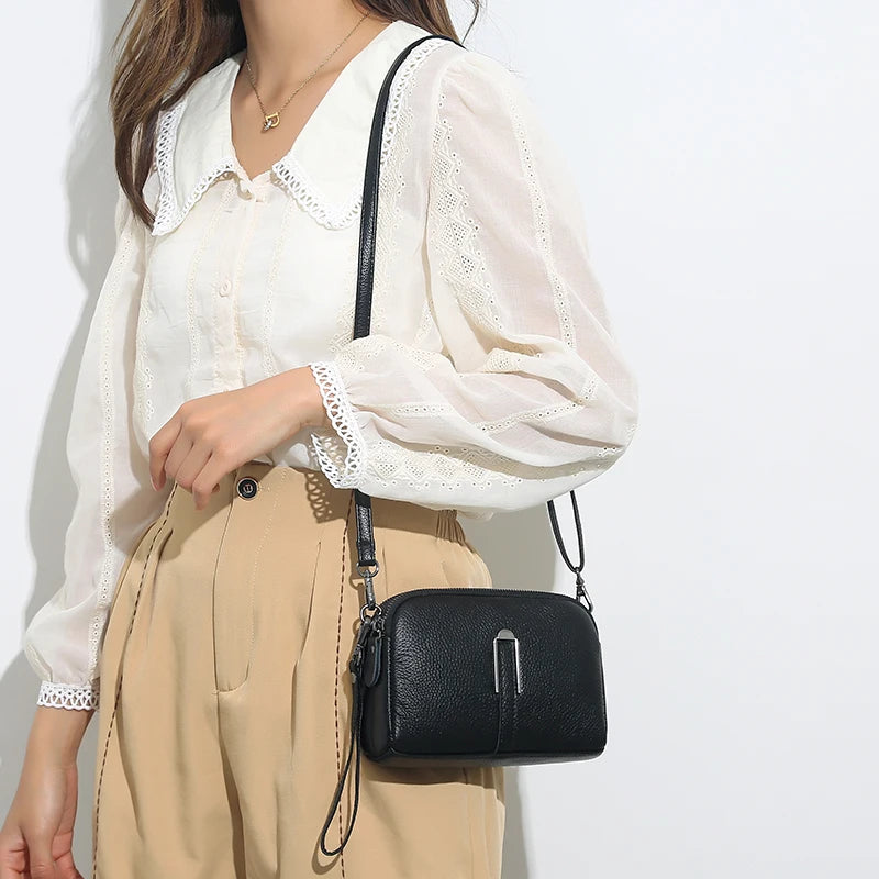 Léonie | Sac Bandoulière en Cuir Format Compact Élégant