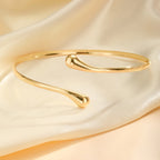 Vintage Boho Simple Arm Bracelet for Women Stainless Steel Geometric Coil Upper Arm Band Armlets Cuff Bangle Adjustable Jewelry