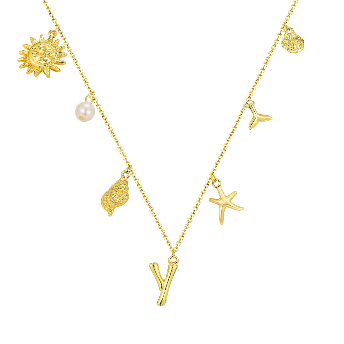 Eugénie | Collier initiale coquillage
