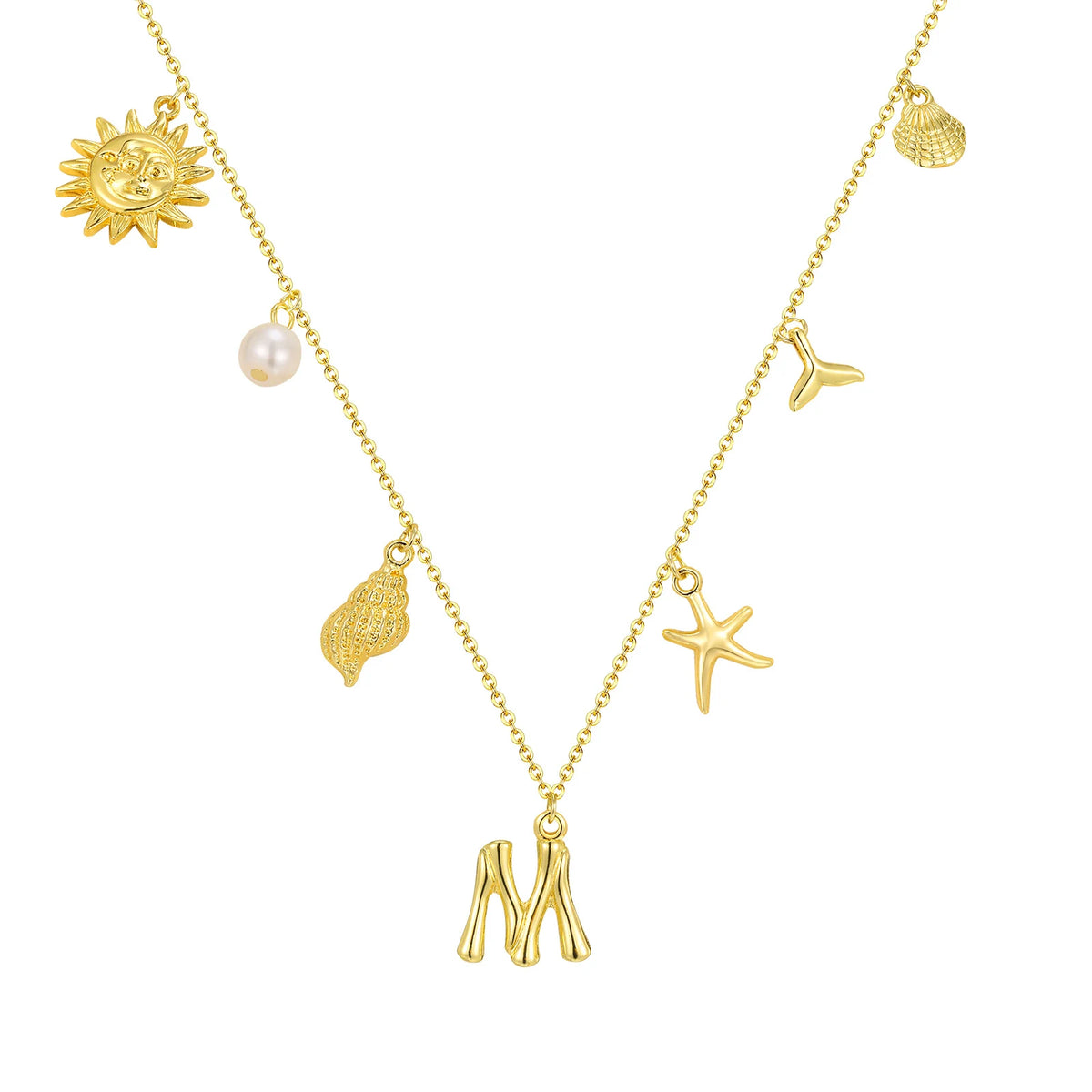 Eugénie | Collier initiale coquillage