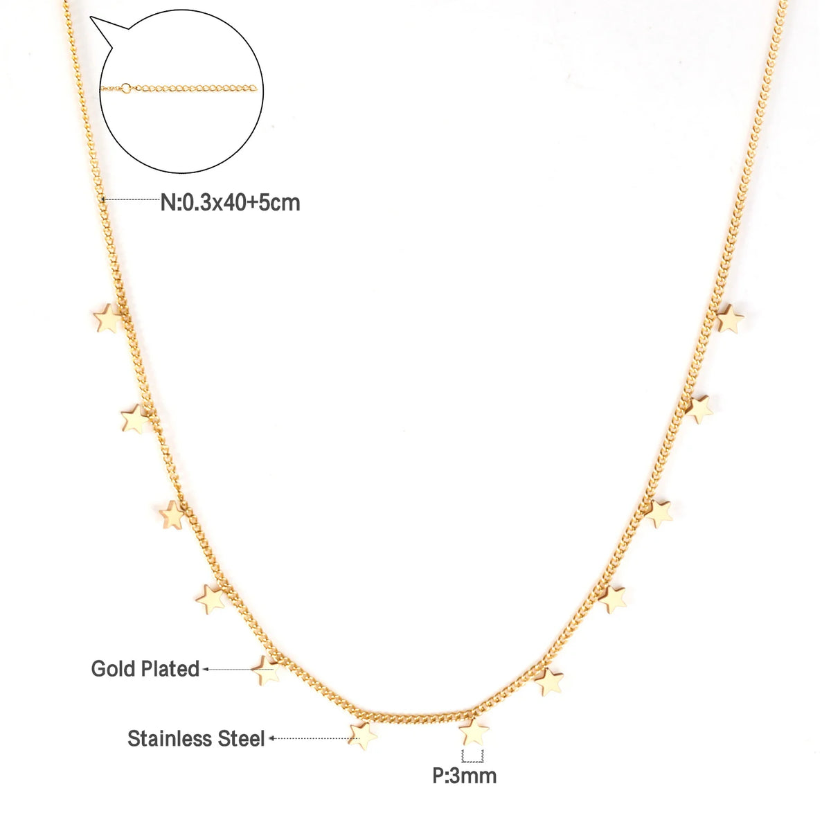 Béatrice | Collier Fin en Acier Inoxydable avec Pendentif
