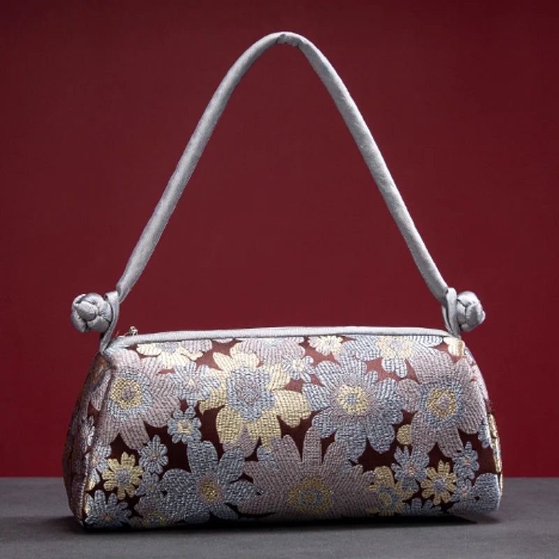 Mélanie | Sac Brodé en Soie Pièce Artisanale