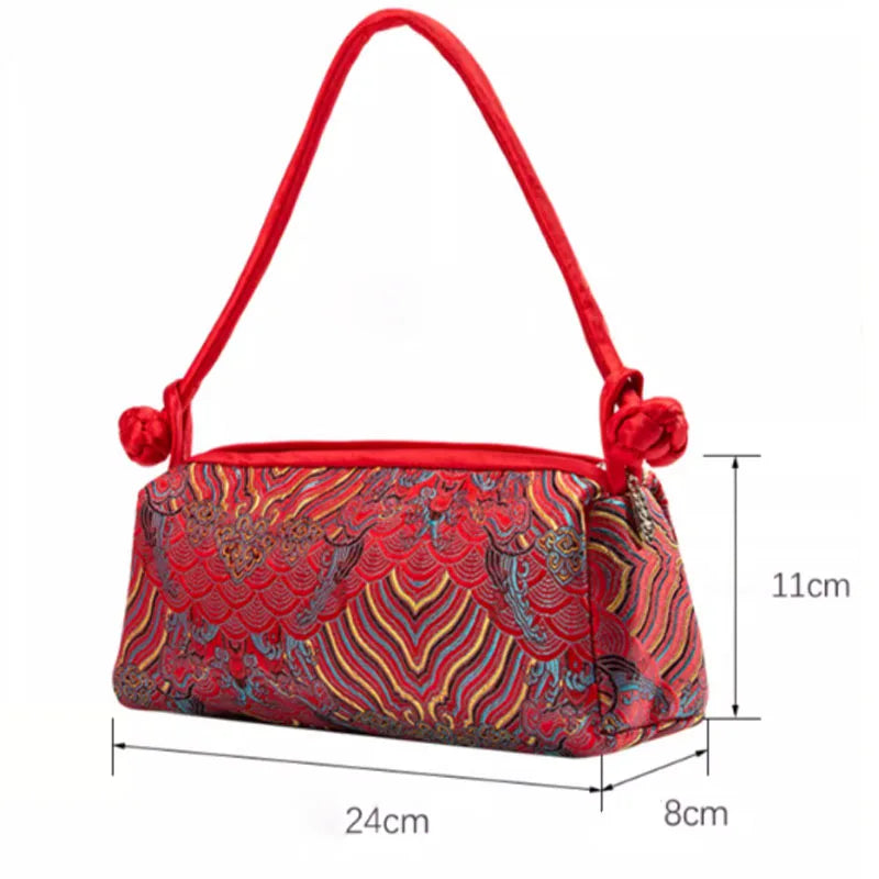 Mélanie | Sac Brodé en Soie Pièce Artisanale