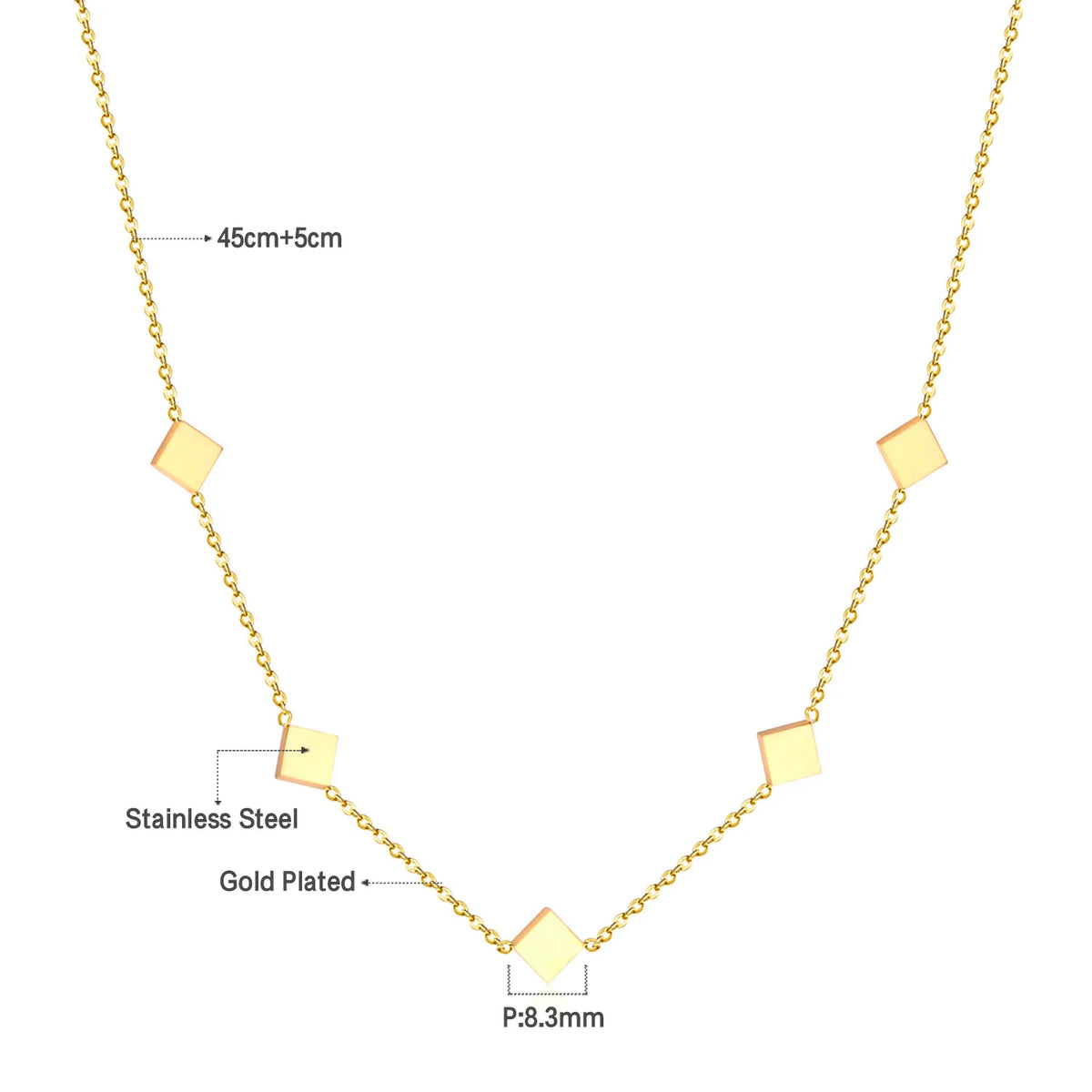 Béatrice | Collier Fin en Acier Inoxydable avec Pendentif