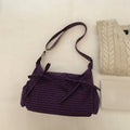Korean-Style Retro Grid Single Shoulder Bag, Large Capacity, Versatile for School, Work, and Commuting, Unisex Design