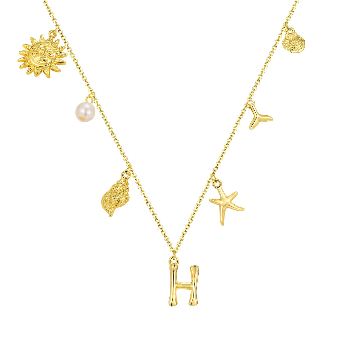 Eugénie | Collier initiale coquillage