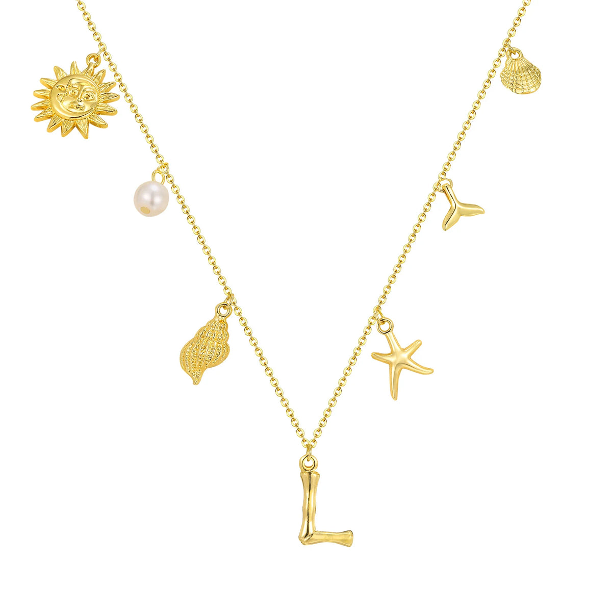 Eugénie | Collier initiale coquillage