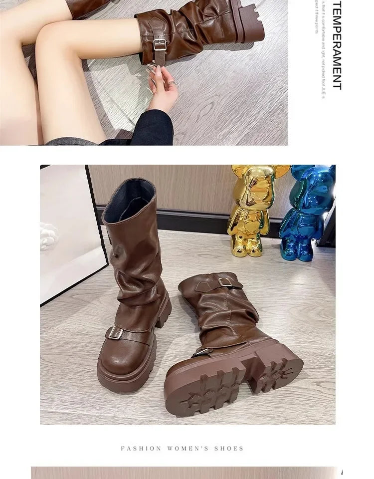 Caroline | Bottines rétro caramel