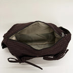 Korean-Style Retro Grid Single Shoulder Bag, Large Capacity, Versatile for School, Work, and Commuting, Unisex Design