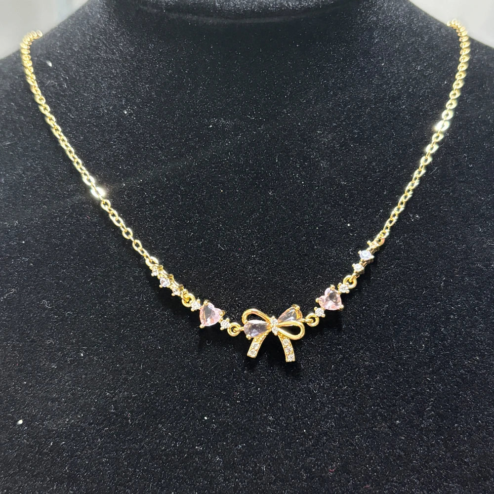 Rose | Bracelet cœur et nœud
